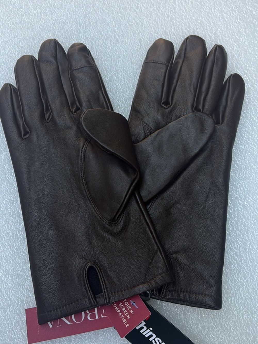Men's Black Leather Driving Gloves